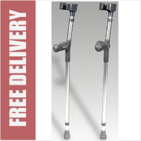 Anatomic Aluminium Forearm Crutches (Sold as pair)